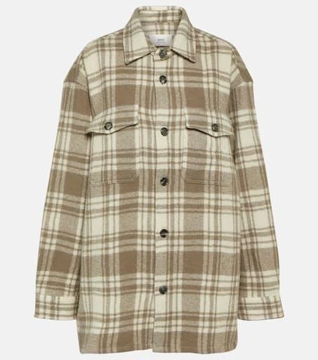 AMI Checked wool overshirt 1