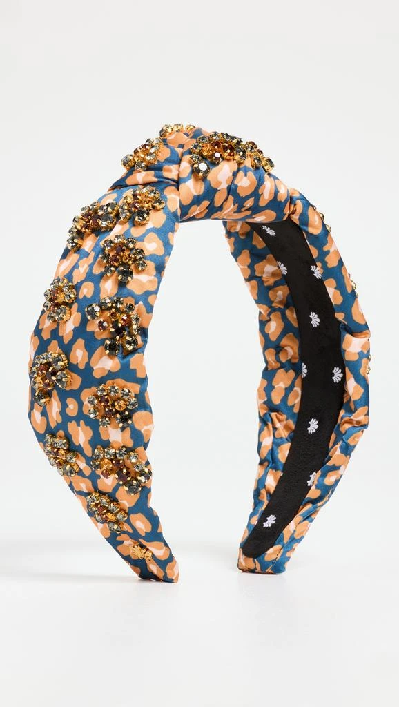 Lele Sadoughi Knotted Crystal Leopard Headband 1