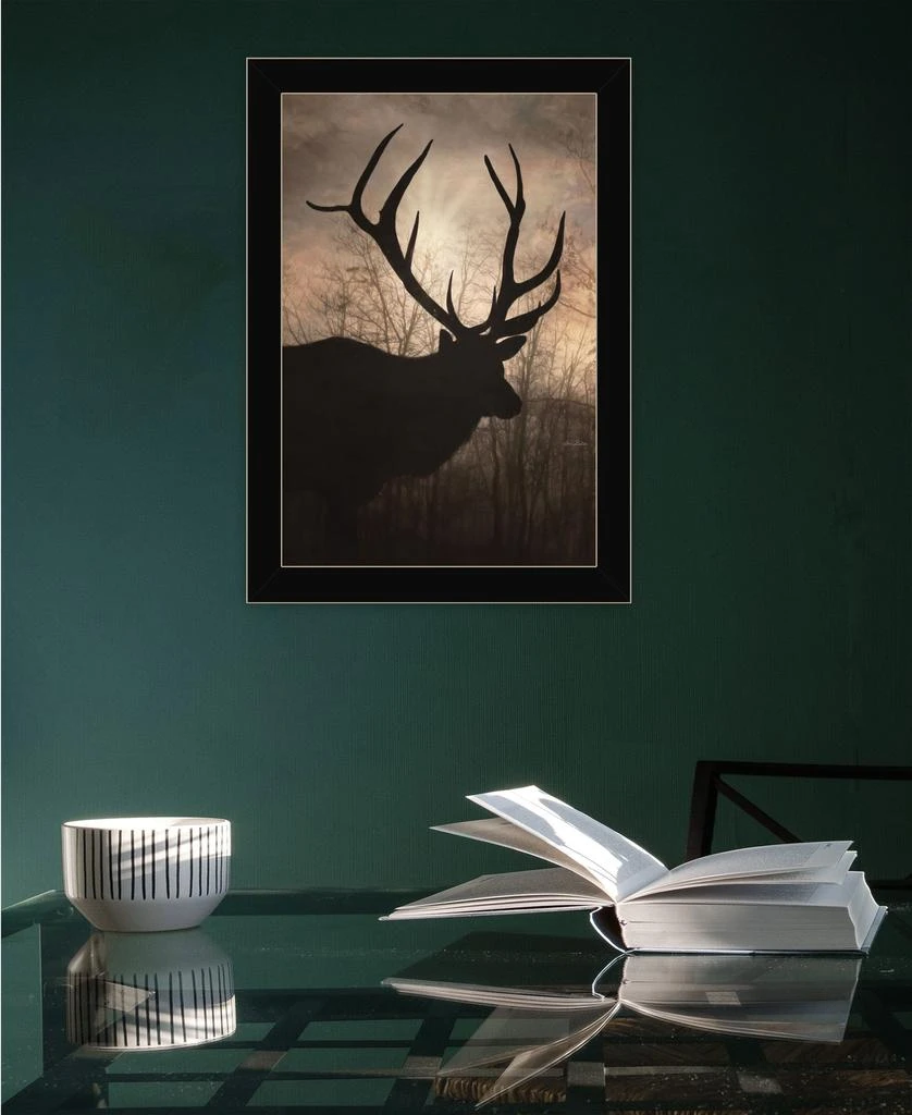 Hivvago Elk Sunrise Black Framed Print Wall Art 4