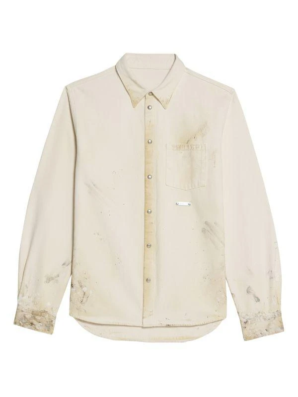Helmut Lang Cotton Button-Front Shirt Jacket 5