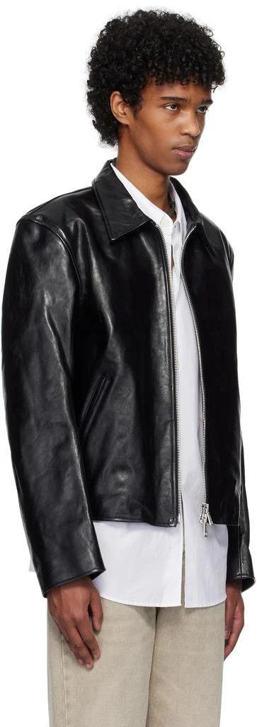 Our Legacy Black Mini Leather Jacket 2