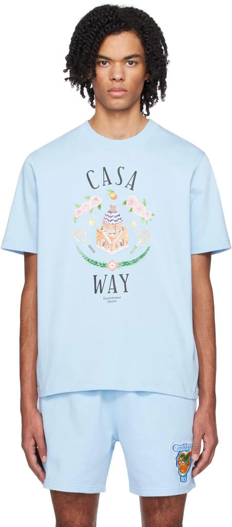 Casablanca Blue 'Casa Way' T-Shirt 1