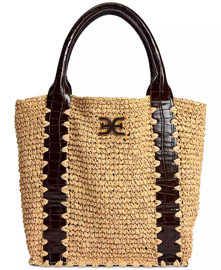 Sam Edelman Marley Large Raffia Collapsible Tote 3