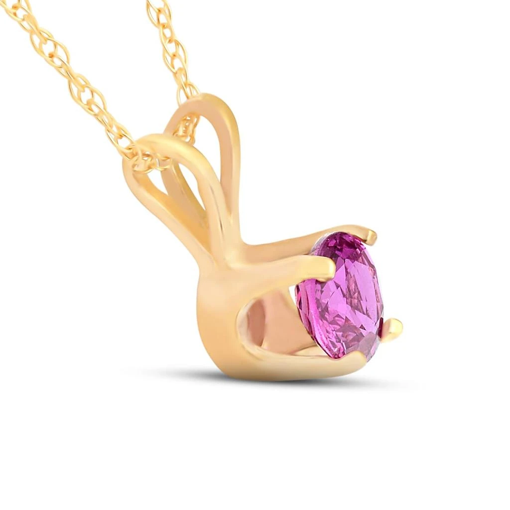 Pompeii3 1/2ct Ruby Solitaire Pendant 14K Yellow Gold 2