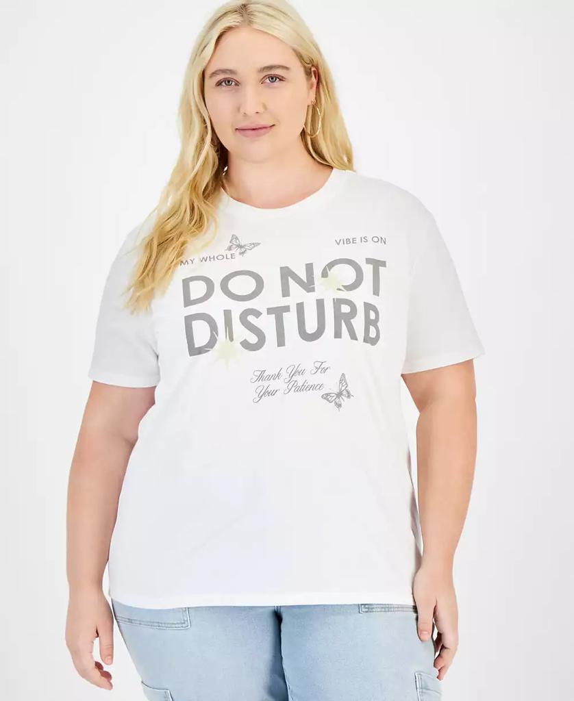 Love Tribe Trendy Plus Size Do Not Disturb Graphic T-Shirt