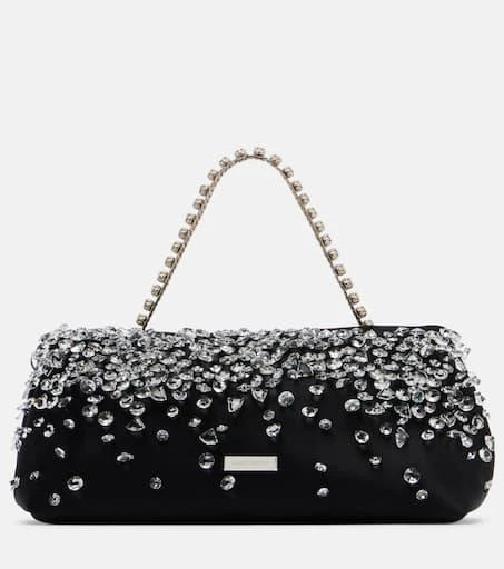 Aquazzura Constellation Mini satin top-handle bag