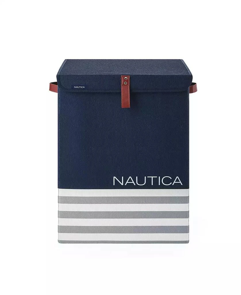 Nautica Folded Hamper with Lid Stripe 3
