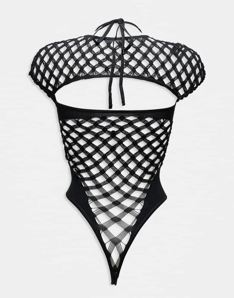 Ann Summers Ann Summers Ashton fishnet detail body in black 4