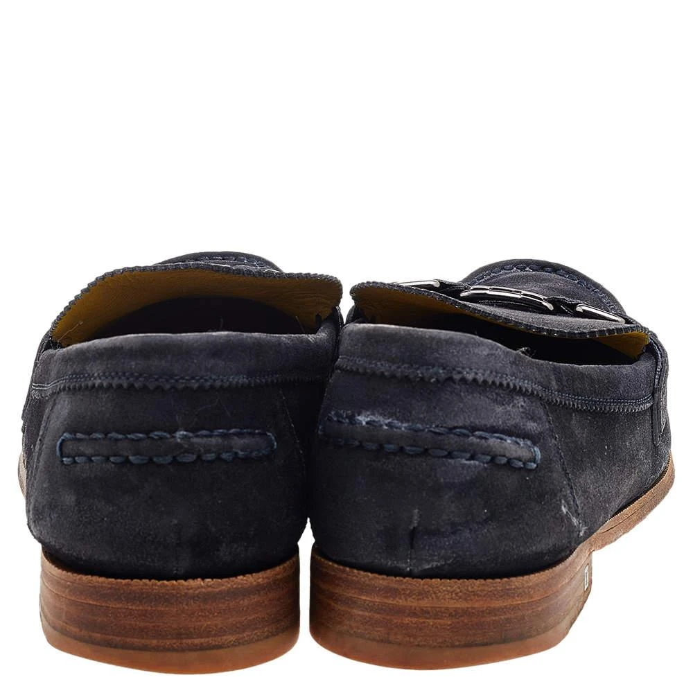 Louis Vuitton Louis Vuitton Blue Suede Major Slip On Loafers Size 45 5