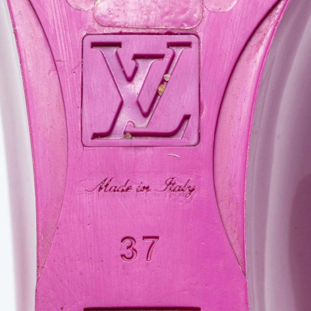 Louis Vuitton Louis Vuitton Purple Rubber Ankle-Strap Wedge Sandals Size 37 8