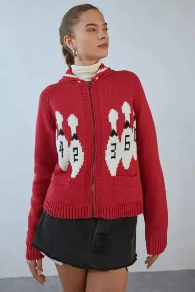 BDG BDG Scottie Graphic Knit Zip-Up Cardigan 1