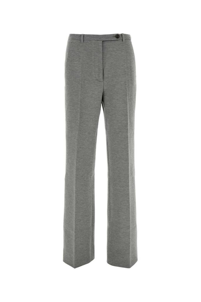 24ss miumiu check wide slacks ミウミウ Logo wide-leg checked pants in grey - Miu Miu | Mytheresa