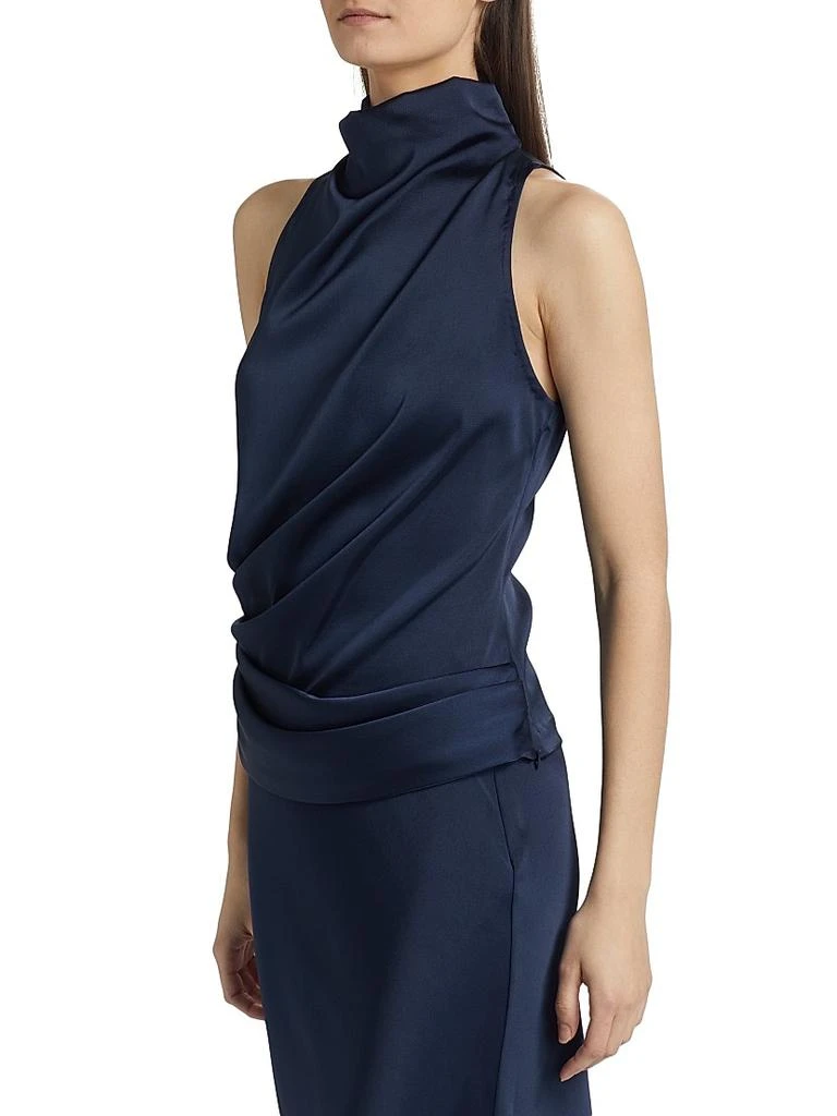 PRABAL GURUNG Draped Satin Sleeveless Top 4
