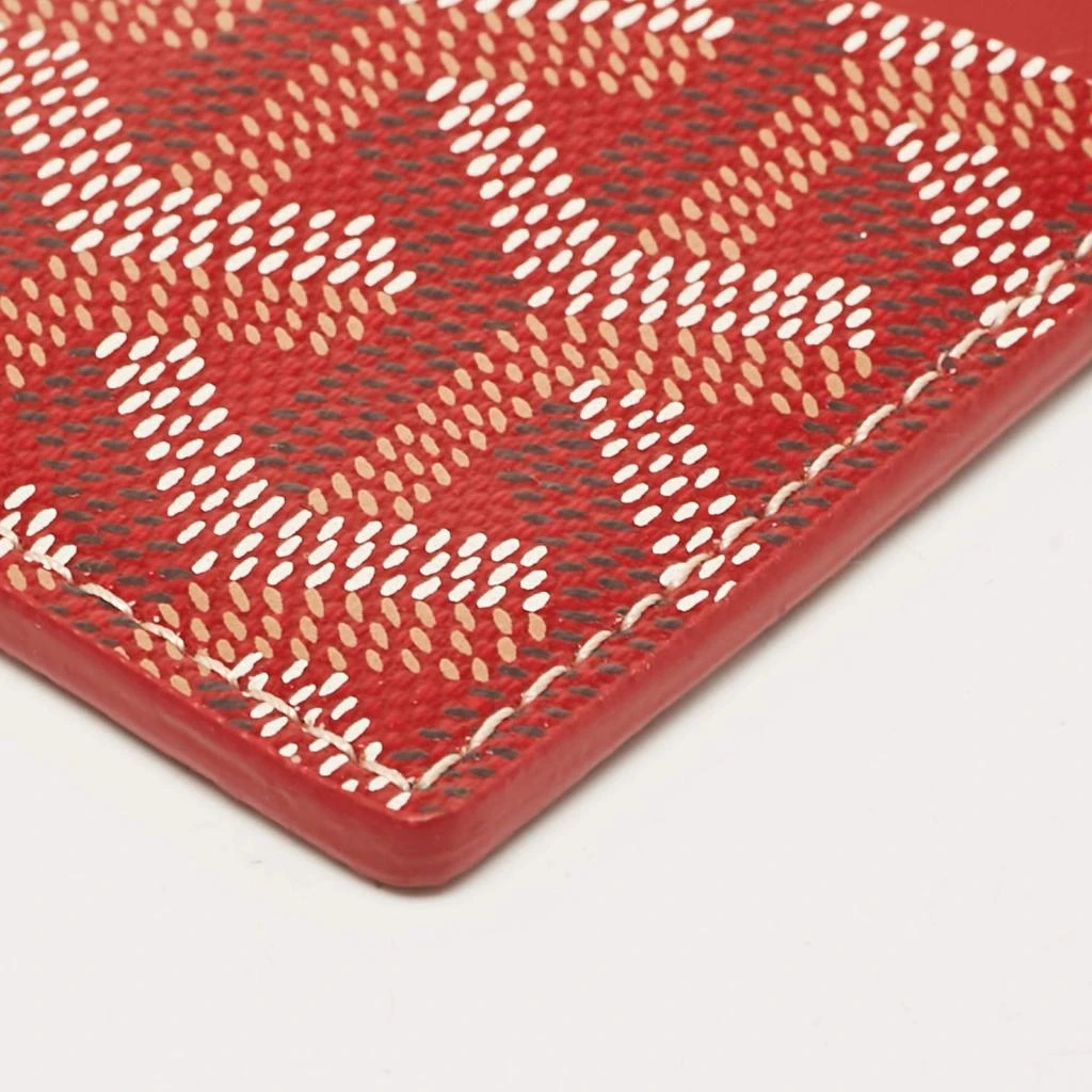Goyard Goyard Red Goyardine Coated Canvas and Leather Saint Sulpice Card Holder 9