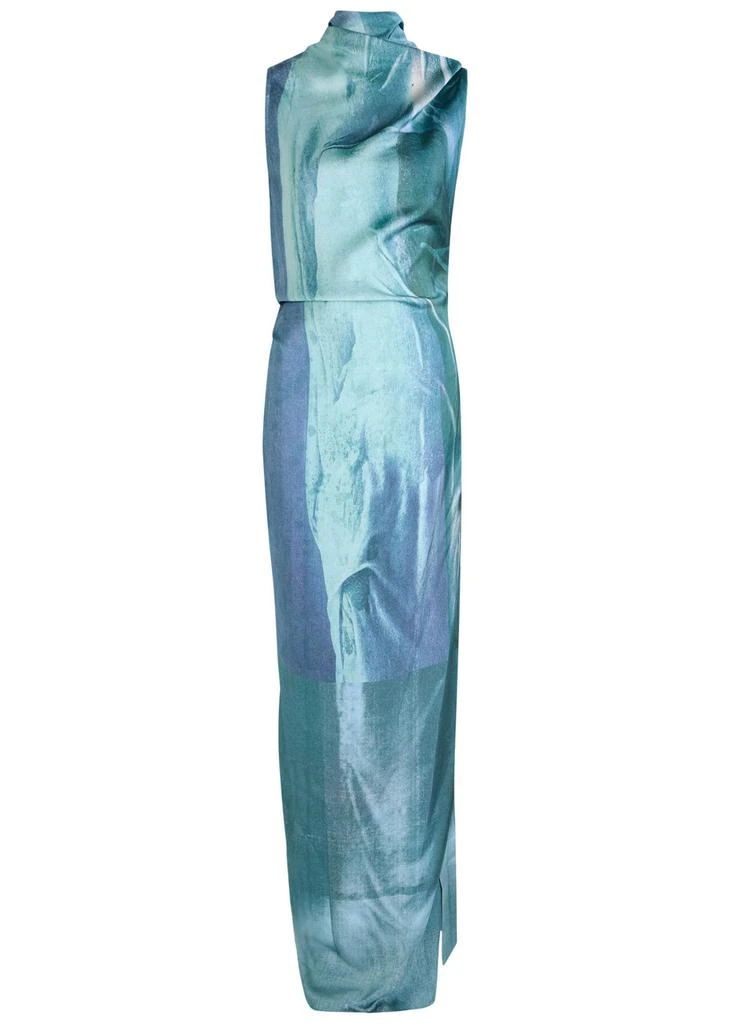 Jean Paul Gaultier Printed satin maxi dress 1
