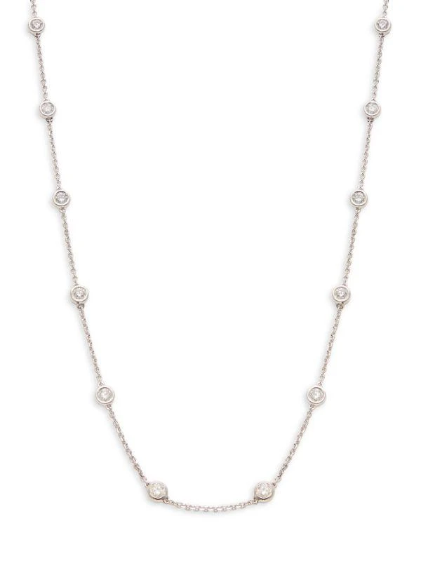 Saks Fifth Avenue 14K White Gold & 1.4 TCW Diamond Chain Necklace/18" 1
