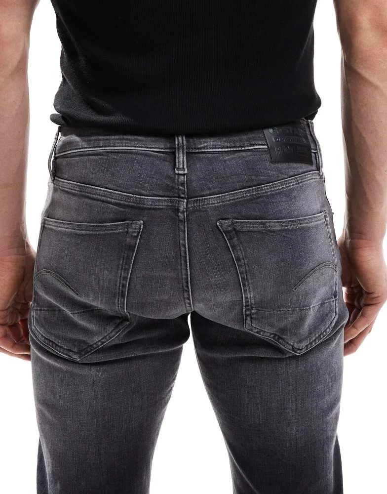 G-Star G-Star 3301 slim denim jeans in washed black 4