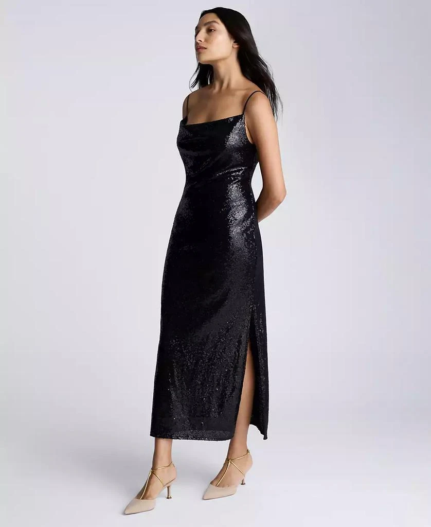Kenneth Cole Women's Cowl Neck Sequin Maxi Dress 3