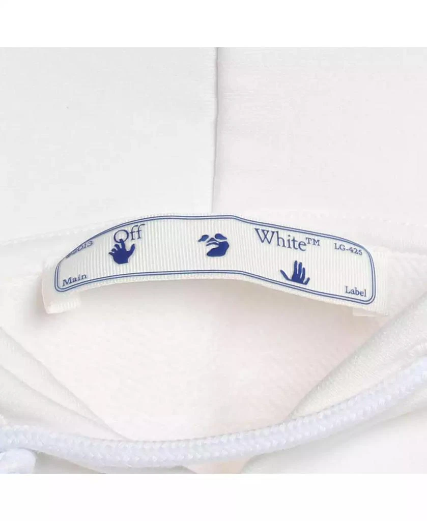 Pre-Owned Off-White Men
s White Logo Embroidered Jersey Hoodie Jacket 5