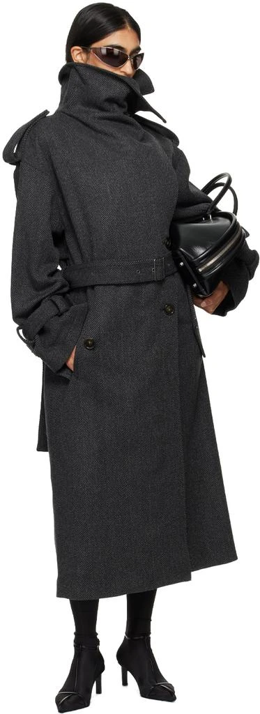 Acne Studios Gray Belted Coat 4