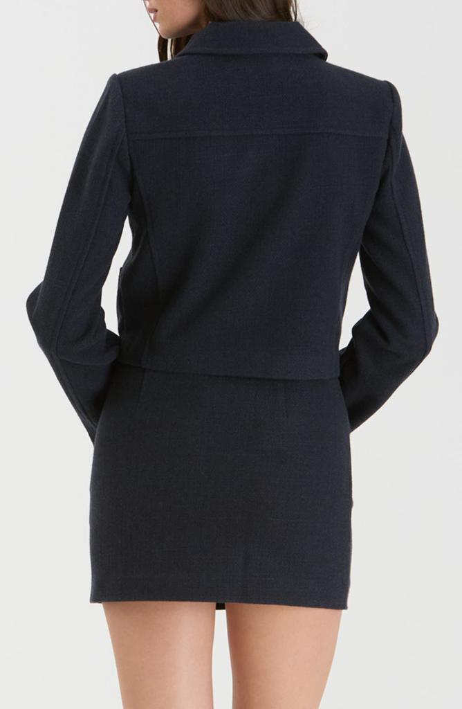 Blu Pepper Button Crop Jacket