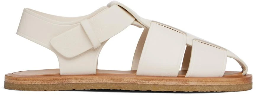 The Row Off-White Fisherman Sandals 1