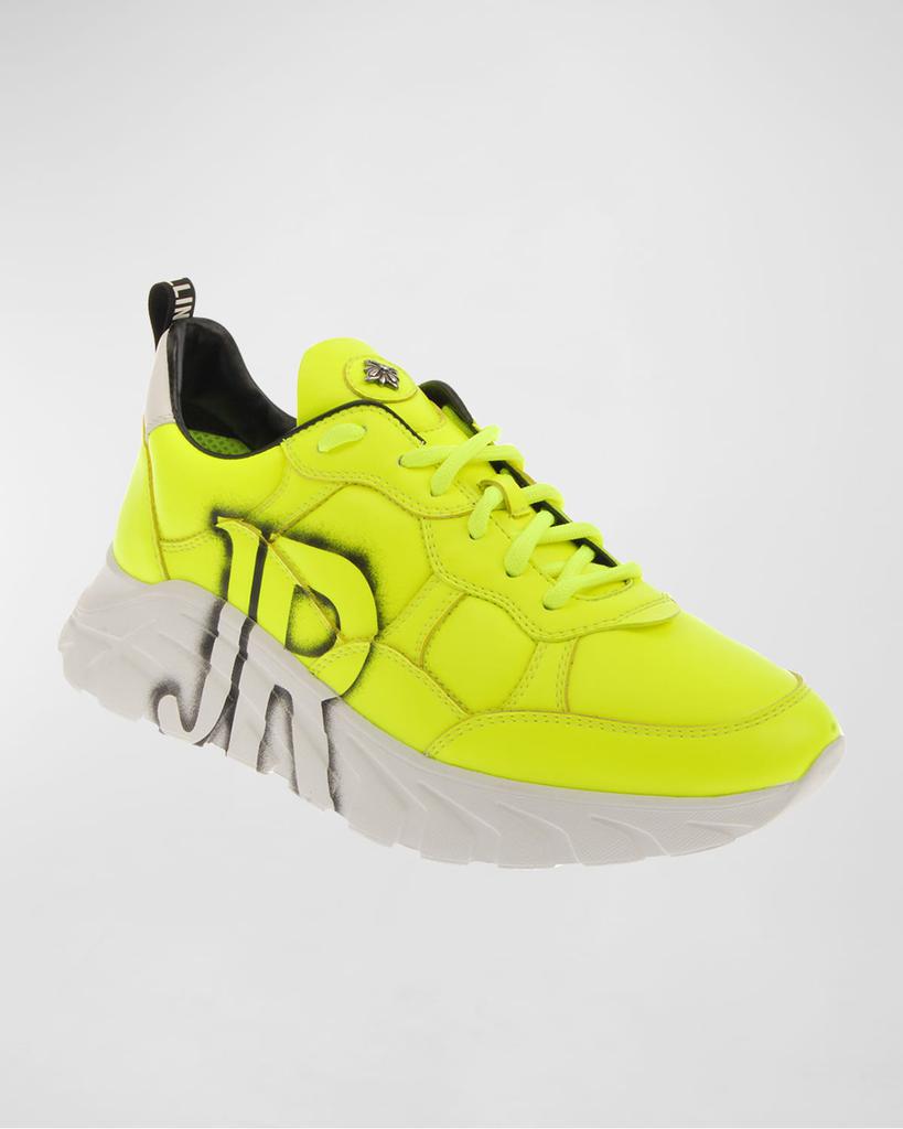 John Richmond Men's JR-Logo Chunky Sole Leather Sneakers