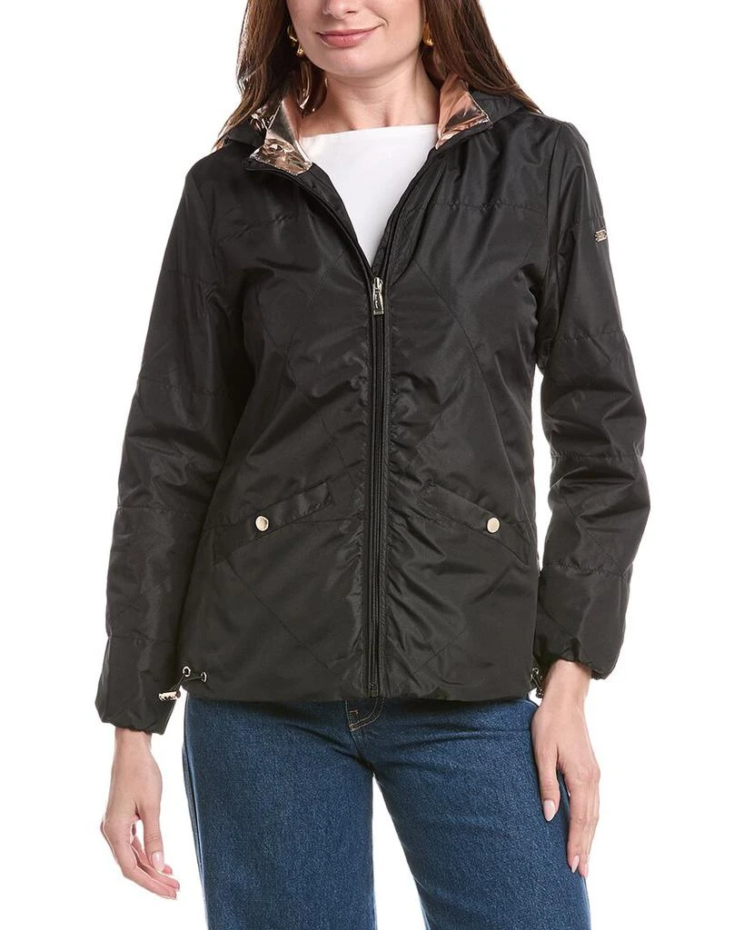 Nicole Miller Solid Windbreaker