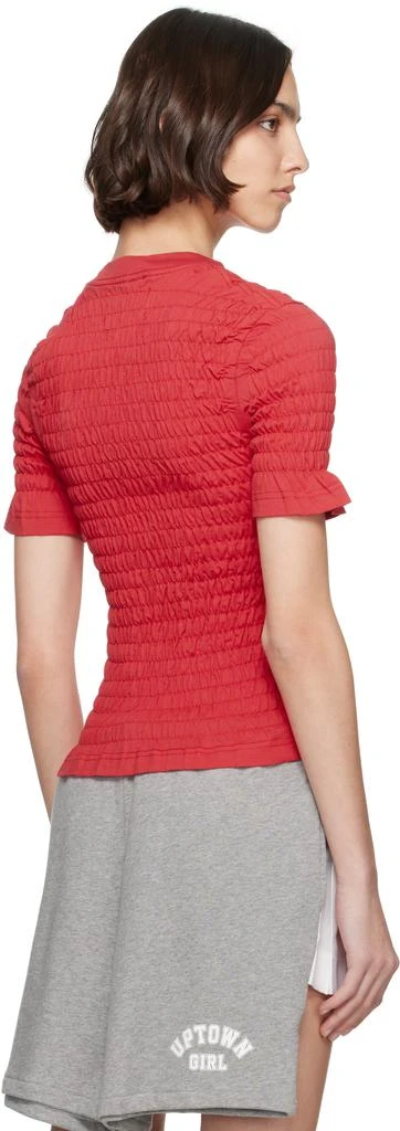 Conner Ives Red Camelot Shirred T-shirt 3