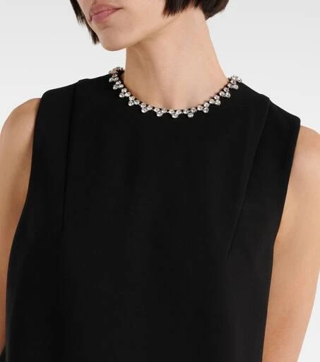 AREA Embellished heart jersey minidress 4