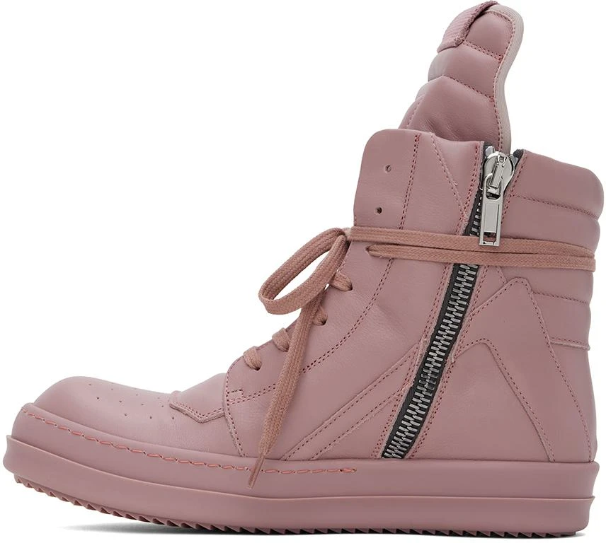 Rick Owens Pink Geobasket Sneakers 3
