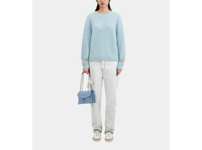 The Kooples Pull Col Rond En Cote Perlees Et Pointelles Femme 1