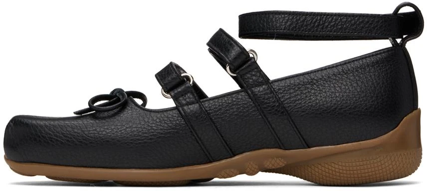 OPEN YY Black Strap Ballerina Flats 3
