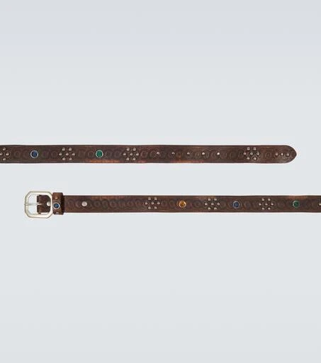 RRL Rasco embellished leather belt 4