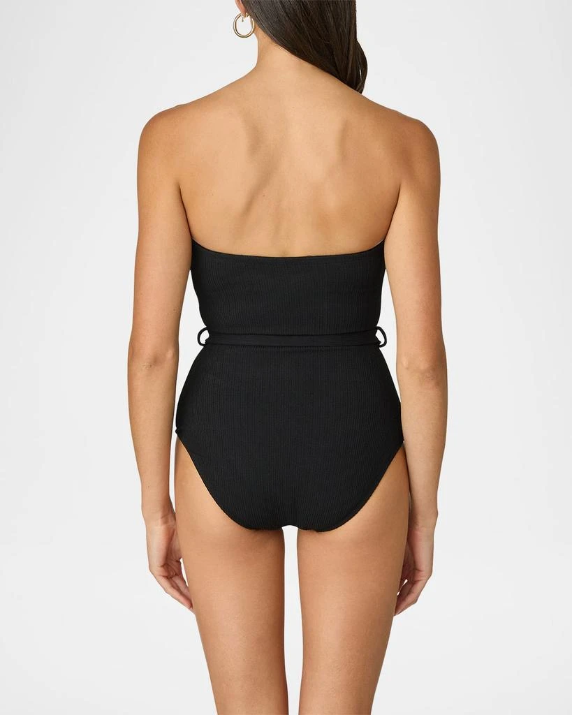 Shoshanna Belted Strapless One-Piece Swimsuit 3