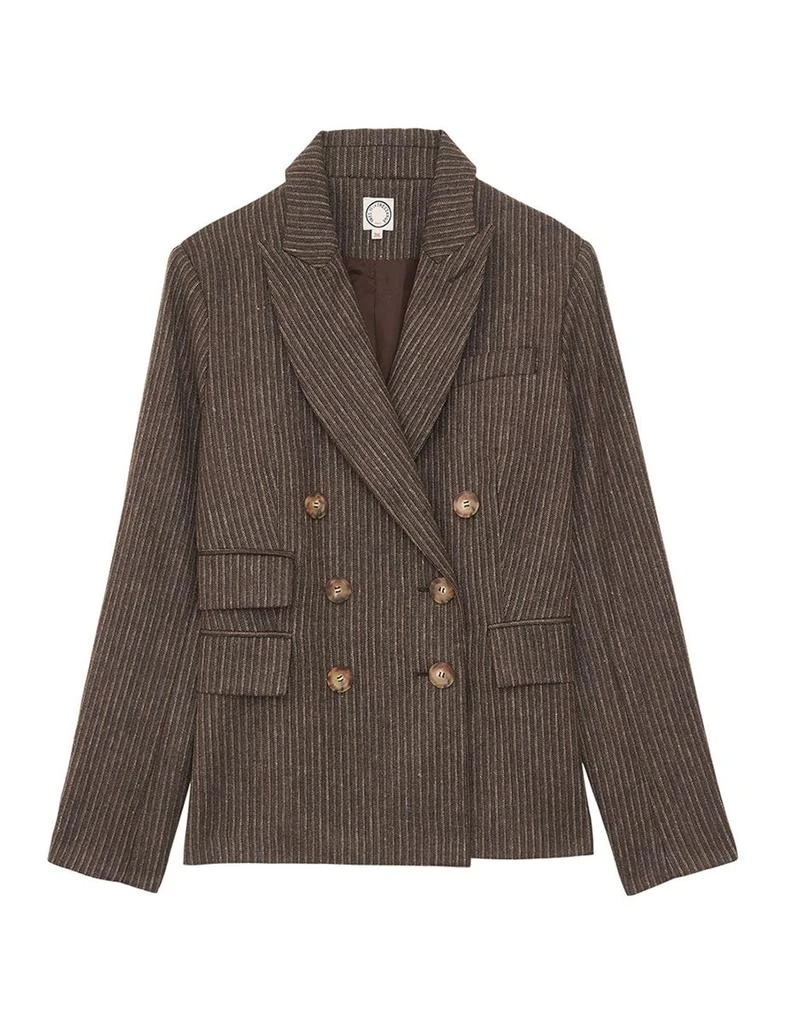 INES DE LA FRESSANGE Maurice brown wool blazer 1