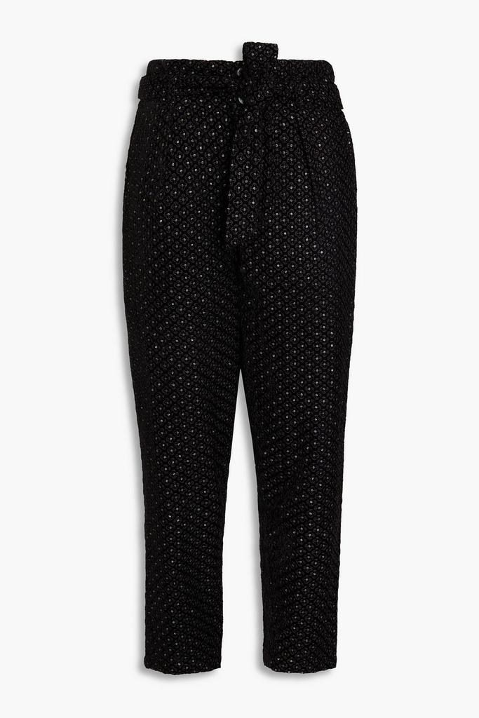 ANTIK BATIK Talido embellished velvet tapered pants