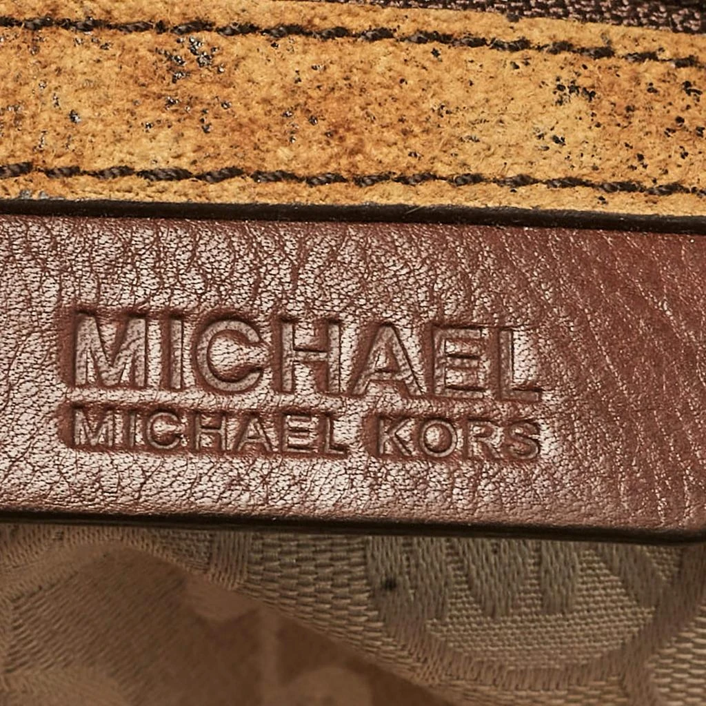 Michael Kors MICHAEL Michael Kors Tan/Black Alcantara East/West Hamilton Satchel 11