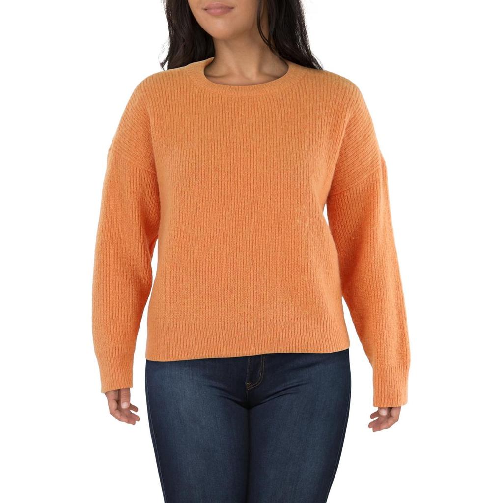 On 34th Plus Womens Ribbed Work Day Wear Pullover Sweater