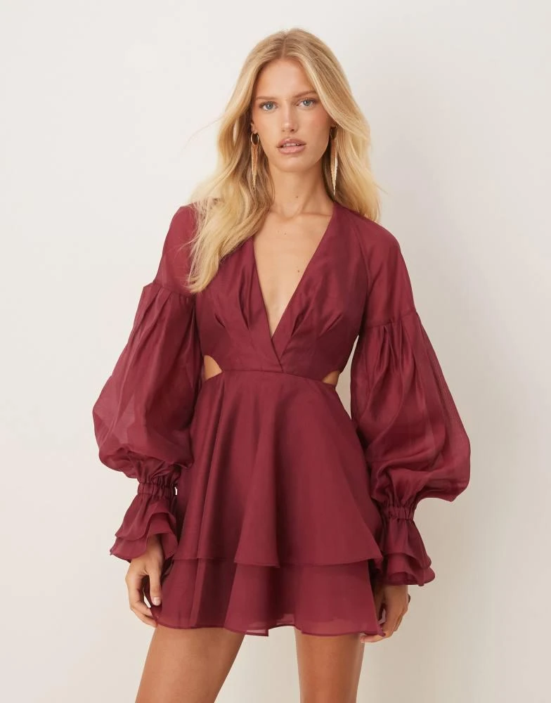 strapless open back dress Pleated Contour Dress – Elie Tahari main image 1
