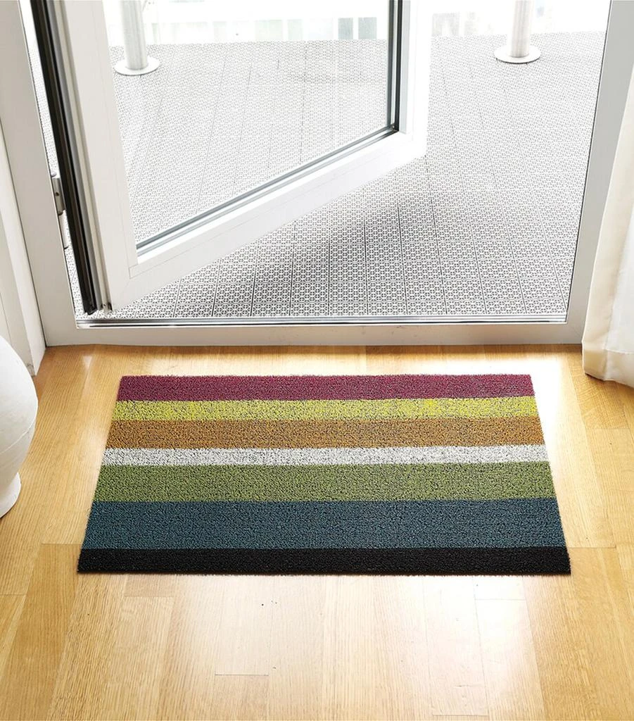 Chilewich Bold Stripe Shag Doormat (46cm x 71cm) 2