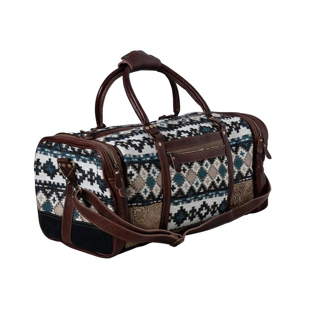 Myra Bags Women's Darrington Ranch Duffle Bag In Multi/deep Chocolate 2