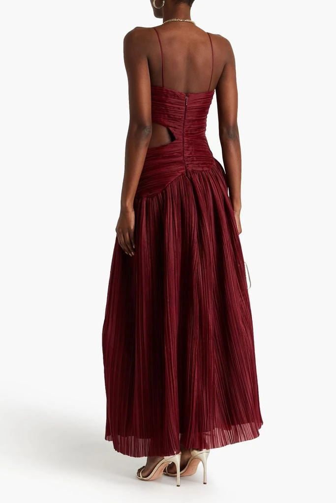 Aje Laurier cutout plissé-organza  maxi dress 3