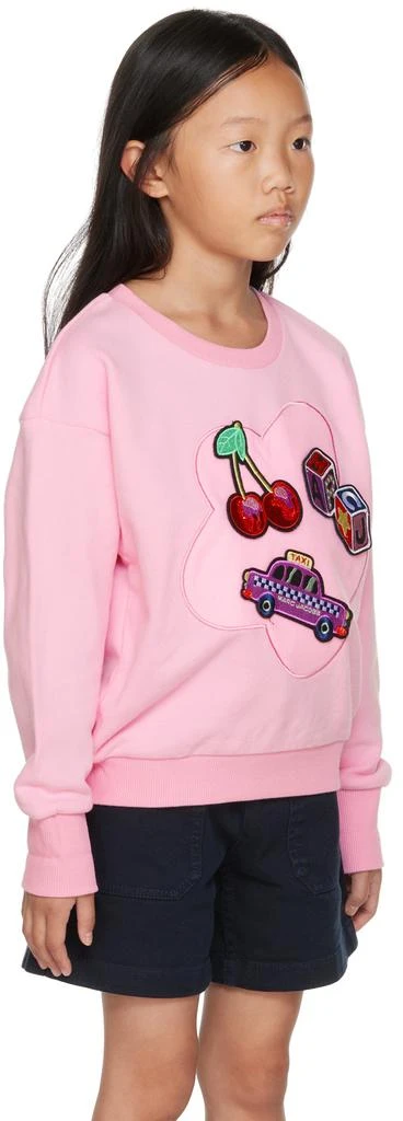Marc Jacobs Kids Pink Urban Jungle Detachable Patch Sweatshirt 2
