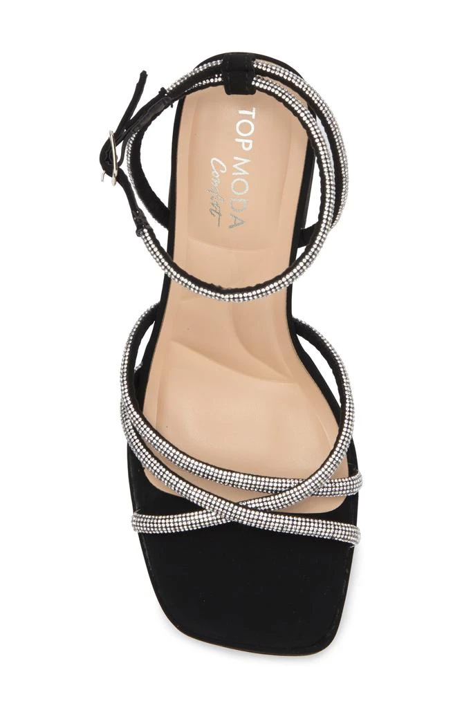 TOP GUY SHOES Crystal Platform Sandal 5