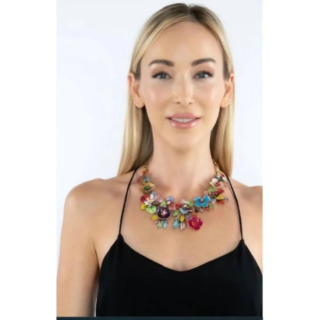 Eye Candy Los Angeles Eye Candy Los Angeles - Women
s Amata Floral Crystal Statement Necklace 3