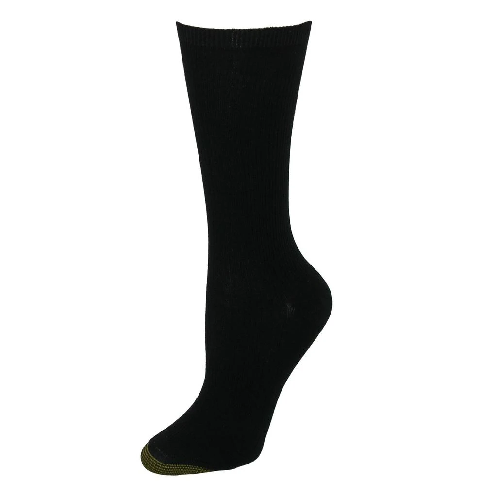 Gold Toe Women's Non Binding Ribbed Crew Socks (3 Pair Pack) 6