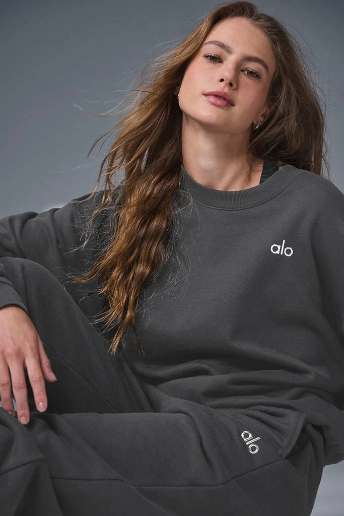 Alo Yoga Accolade Crew Neck Pullover - Anthracite 5