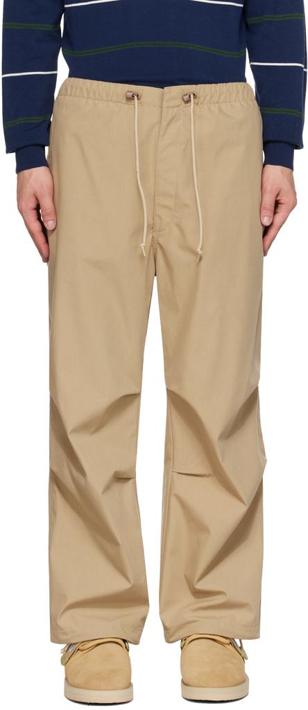 BEAMS PLUS Beige Drawstring Trousers