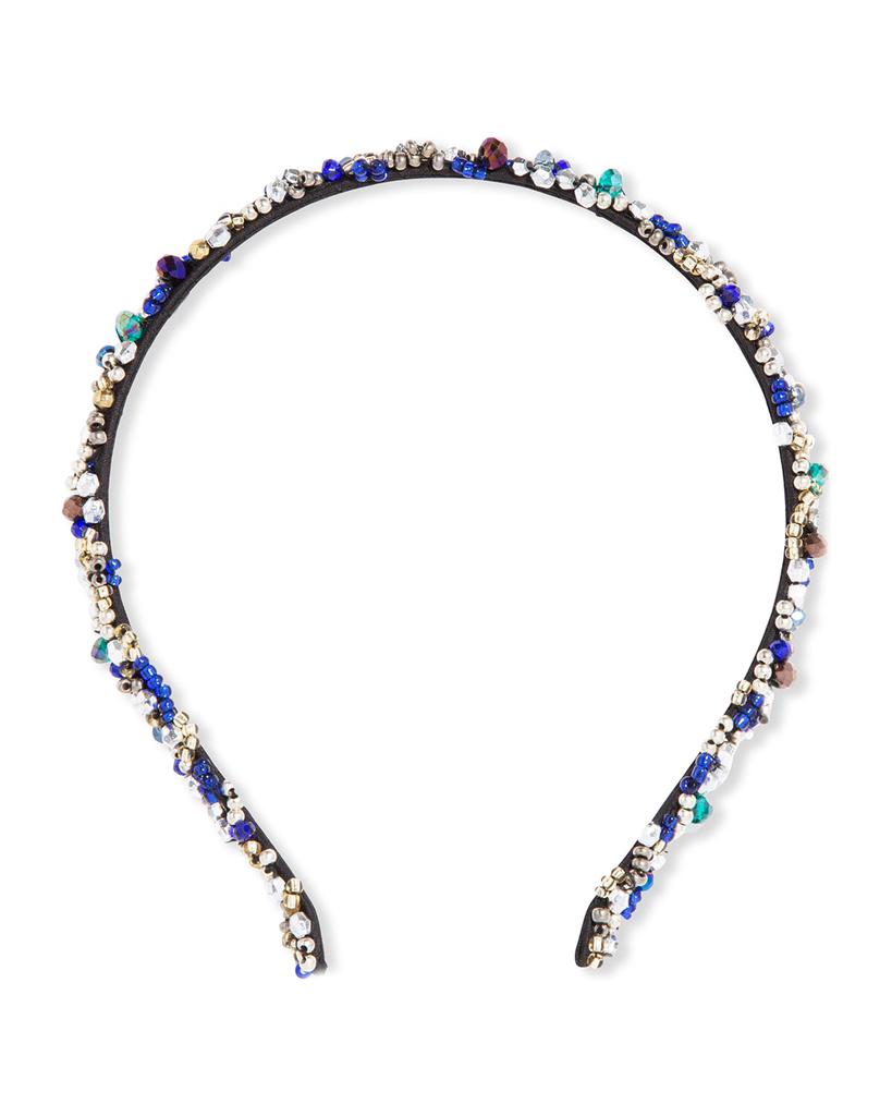 L. Erickson Positano Multicolor Beaded Skinny Headband